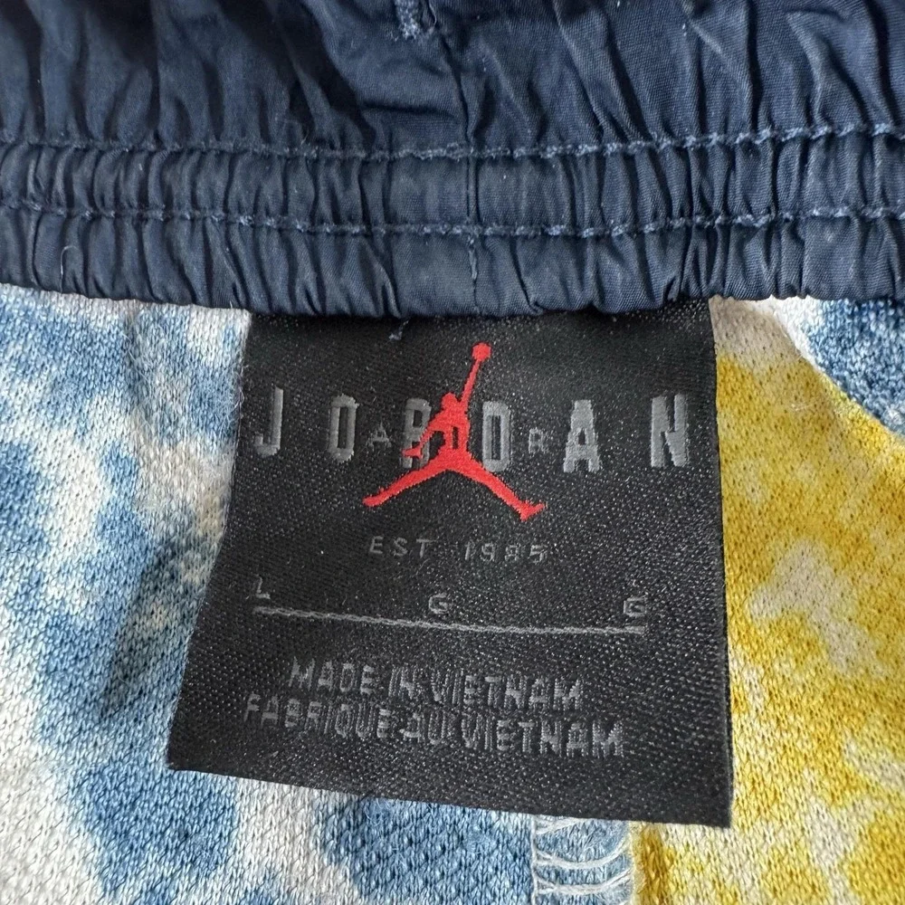Jordan Sweatpants Mens L Multicolor Sherpa Fleece Joggers Elastic Waist Pockets